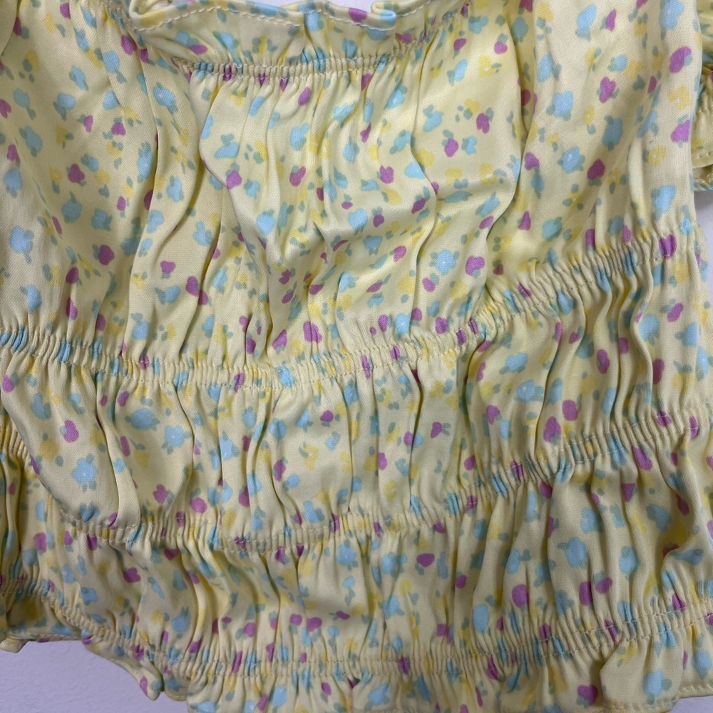Zara Satin Balloon Sleeve Crop Top Sz XS‎ - Picture 3 of 8